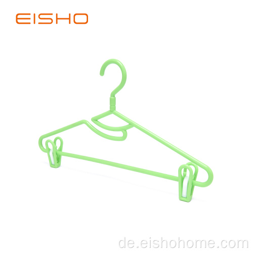 EISHO Hot Sale Kunststoff Kleiderbügel mit Clips